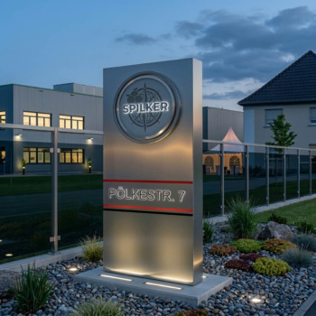 LED Werbepylon dekupiert