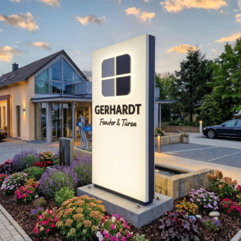 Werbepylon dekupiert