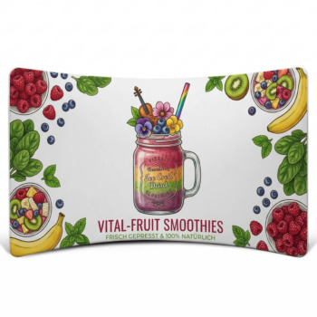 Messewand TUBE gebogen, inkl. Druck doppelseitig