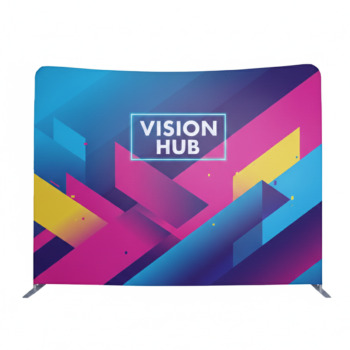 Messewand TUBE gebogen, inkl. Druck
