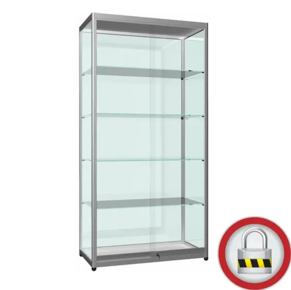 Produktbild von Glas Vitrine Vitrine Schiebetürschiene - 5 Mm Glasschiebetür In Bergform Mit Vitrine Glas