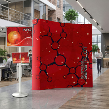 Messewand mit Klettsystem, inkl. Druck