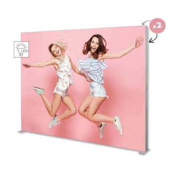 LED Messewand mit Kedersystem, inkl. Druck