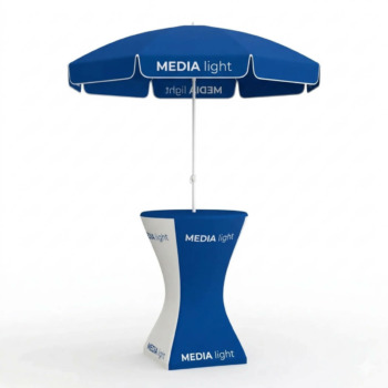 Sonnenschirm + Stehtisch + Husse, inkl. Druck