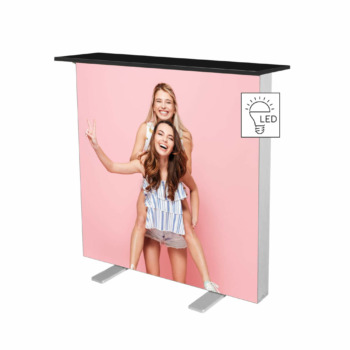 LED Messetheke mit Keder, mit Druck