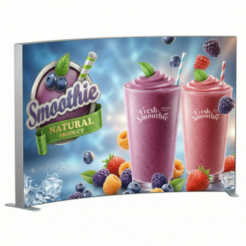 LED Messewand gebogen, inkl. Druck